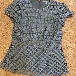 Draper James Lattice Peplum Top